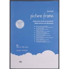 Niceday Viking Picture Black Aluminium 70 W x 50 H Pack 2 Photo Frame