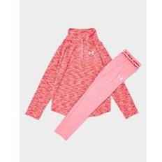 Under Armour Girls Twist 1/4 Zip Top Leggings Set - Pink