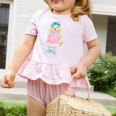 Children's Clothing Shein Baby Girls Animal Pattern Crew Neck Top Shorts Set - City Style