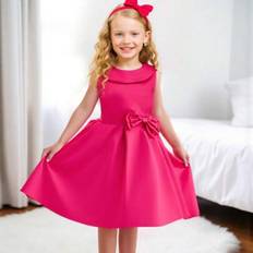 Children's Clothing Shein Girls Sleeveless Bow Accent Dress