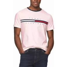 Tommy Hilfiger Pink T-shirts Tommy Hilfiger Mens T Shirts - Baby Pink