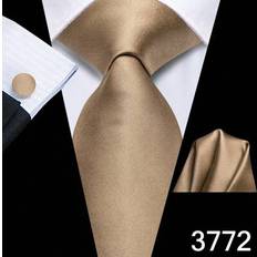 Brown Ties Shein Mens Tie Fashion Designer Necktie Handkerchief Cufflinks Set - Brown