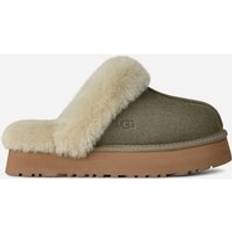 Platform Slippers UGG Disquette Slipper For Women - Moss Green Muted Brass
