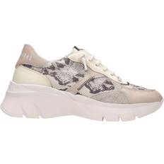 Hispanitas Läder Beige Mesh Sports Sneaker