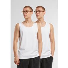 Urban Classics Herr Linnen Urban Classics UC Men Jersey Loose Tank 2-Pack - White
