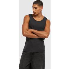 Urban Classics Herr Linnen Urban Classics UC Washed Rib Tanktop - Black
