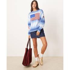 Polo Ralph Lauren Cotton Knit Relaxed Flag Sweater - Blue