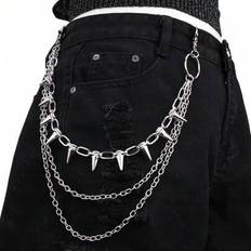 Body Chains Shein Hip-Hop Punk Style Metal Waist Chain - Multi-Layer
