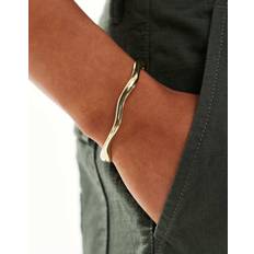 Pieces Armband Pieces Guldfärgat Stelt Armband Smält Metall