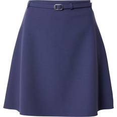 Dam Kjolar HUGO High-waisted A-line Skirt Buckled Belt - Ruwine