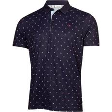 Calvin Klein Polo Shirts Calvin Klein Treble Strike Print UV Protection Golf Polo Shirt - Evening Blue