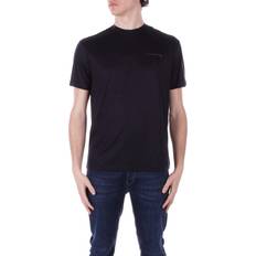 Top Herre Bomuld Logo Front T-shirts Polos - Sort