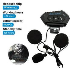 Motorcycle BT 5.0 Helmet Headset Wireless Hands-Free Call Kit