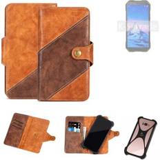 Mobile Phone Accessories K-S-Trade Handy Hülle Doogee S61 Wallet Case Braun