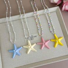 Multicoloured Necklaces Shein Oversize Beaded Starfish Necklace - Summer