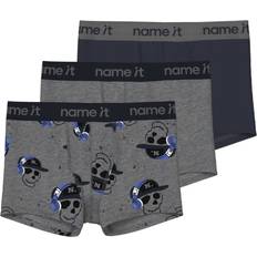 134 Boxershorts Name It NkmBoxer Boxershorts 3-Pack - Mörkgråmelerad