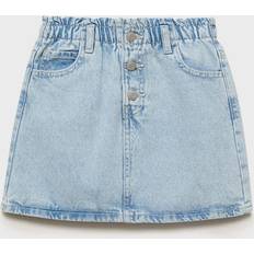 M Skirts Children's Clothing Mango Denim Paperbag Skirt Kids - Light Blue