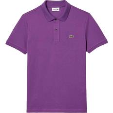 Lacoste Purple Polo Shirts Lacoste Mens Pique Slim Polo Shirt - Purple