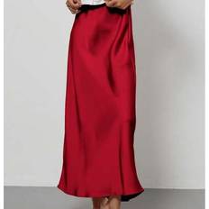 Shein Se-Hore Women Fashion Stretchy Satin Texture Long Skirt
