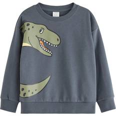 Lindex Överdelar Barnkläder Lindex Sweatshirt Dino Placement - Grå