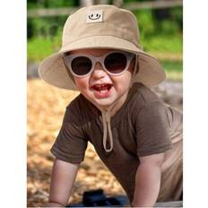 Polyester Bucket Hats Children's Clothing Shein Baby Sun Hat Smile Face Toddler Boys - UPF 50+