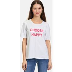 Glitrende Basic T-shirt Med Halve Ærmer - Hvid