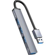 USB-A Hub 1xUSB-A 3.0 2.0 Grå