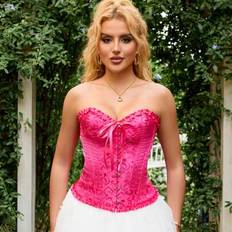 Lace - Women Corsets Shein European Palace Style Corset Top Vintage Lace-Up - Chest