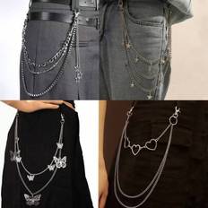 Body Chains Shein Multi-Layer Star Decor Waist Chain Pendant - Punk