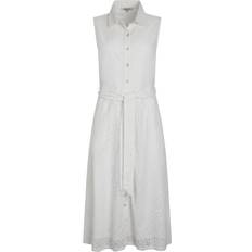 Weird Fish Cotton Broderie Shirt Dress - White
