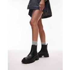 Topshop Layla Chunky Chelsea Boots - Black