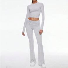 Sportswear Garment - Women Suits Shein Women Solid Color Fitted Sports Set
