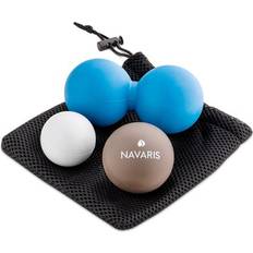 Massagebollar Navaris Lacrosse Massagebollar Set 2 Bollar 1 Jordnötsrulle