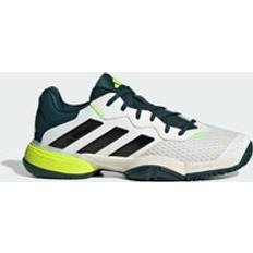 Racket Sport Shoes adidas Barricade All Court Shoe Kids - Off White/Core Black/Aurora Ivy