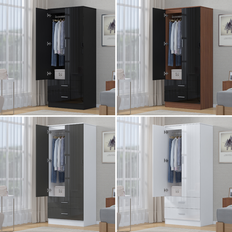 Sliding Doors Wardrobes Reflect Gloss Bedrooom 2 Door 2 Drawer Wardrobe