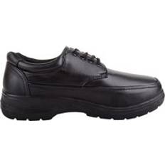 Slip On Faux Leather Formal Lace Up Shoes - Black