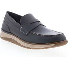 RMLIAM Mens Leather Loafers Slip Ons Penny Shoes - Brown