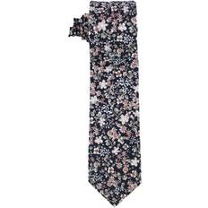 Men - Pink Ties Bar III Floral Self-Tied Necktie - Pink