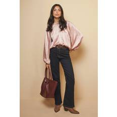 Flare - Women Blouses Wallis Shimmer Satin Blouse - Blush