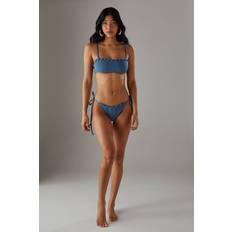 Solid Colours Bikini Bottoms Warehouse Womens Whipstitch Detail Bikini Bottom - Blue
