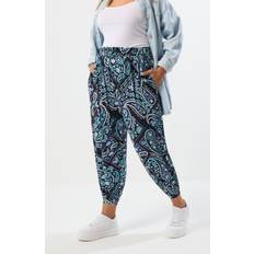 Paisley Trousers Yours Curve Blue Paisley Print Harem Trousers