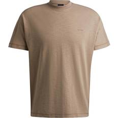 HUGO BOSS Brown Tops HUGO BOSS Tonal Logo Relaxed Fit T-Shirt - Brown