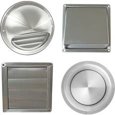 Extractor Fans Universal Stainless Steel Round Ceiling Extractor Exhaust 100mm