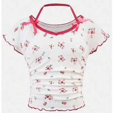 Children's Clothing Shein Tween Girls Bow Decor Cropped T-Shirt - Sweet