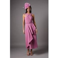 Coast Neck Ruffle Dress - Pink