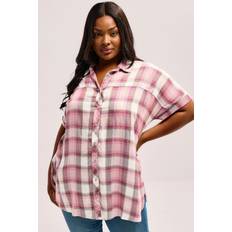 Pink Shirts Yours Check Short Sleeve Shirt - Pink