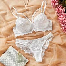 Shein Lace Underwire Bra Set For Women - Lingerie