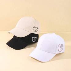 Children's Clothing Shein Cute Fashion Animal Rabbit Bear Tiger Printed Baseball Cap - Soft Adjustable