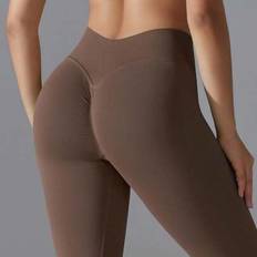 Yoga Leggings Shein Sexy V Back Scrunch Butt Leggings For Women