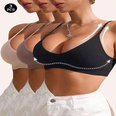 Shein Bras Shein Seamless Ribbed Wireless Casual Bras Set